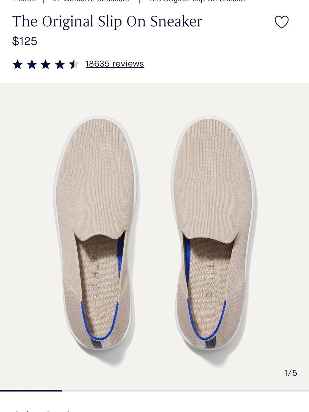 Rothy’s The Original Slip On Sneaker in Sand